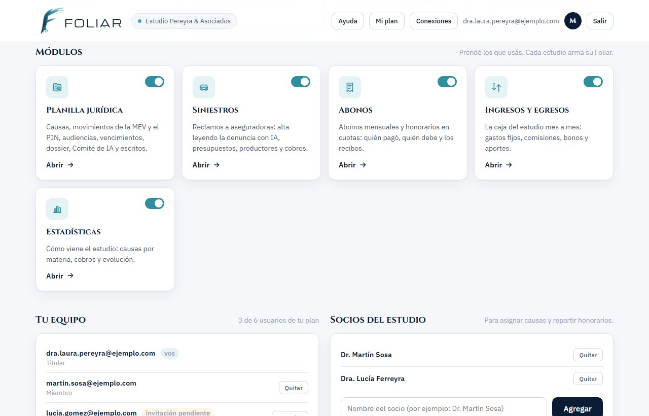 Los módulos, cada uno con su interruptor